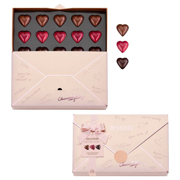 Neuhaus Belgian Chocolate 2023 Limited Edition Love Letter Box 15 Hearts in Milk