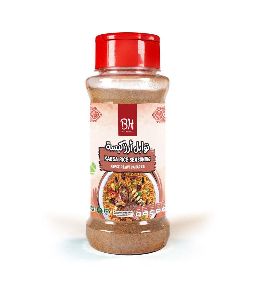 BH Best Harvest Kabsa Rice Seasoning Blend Powder of Herbs and Spices Mix Biryani Masala Gulf Arabian Middle Eastern Cuisine Arroz Dish 80g / 2.8oz ØªÙˆØ§Ø¨Ù„ Ø£Ø±Ø² ÙƒØ¨Ø³Ø©