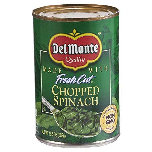 Del Monte Canned Fresh Cut Chopped Spinach, 13.5 Ounce (Pack of 12)