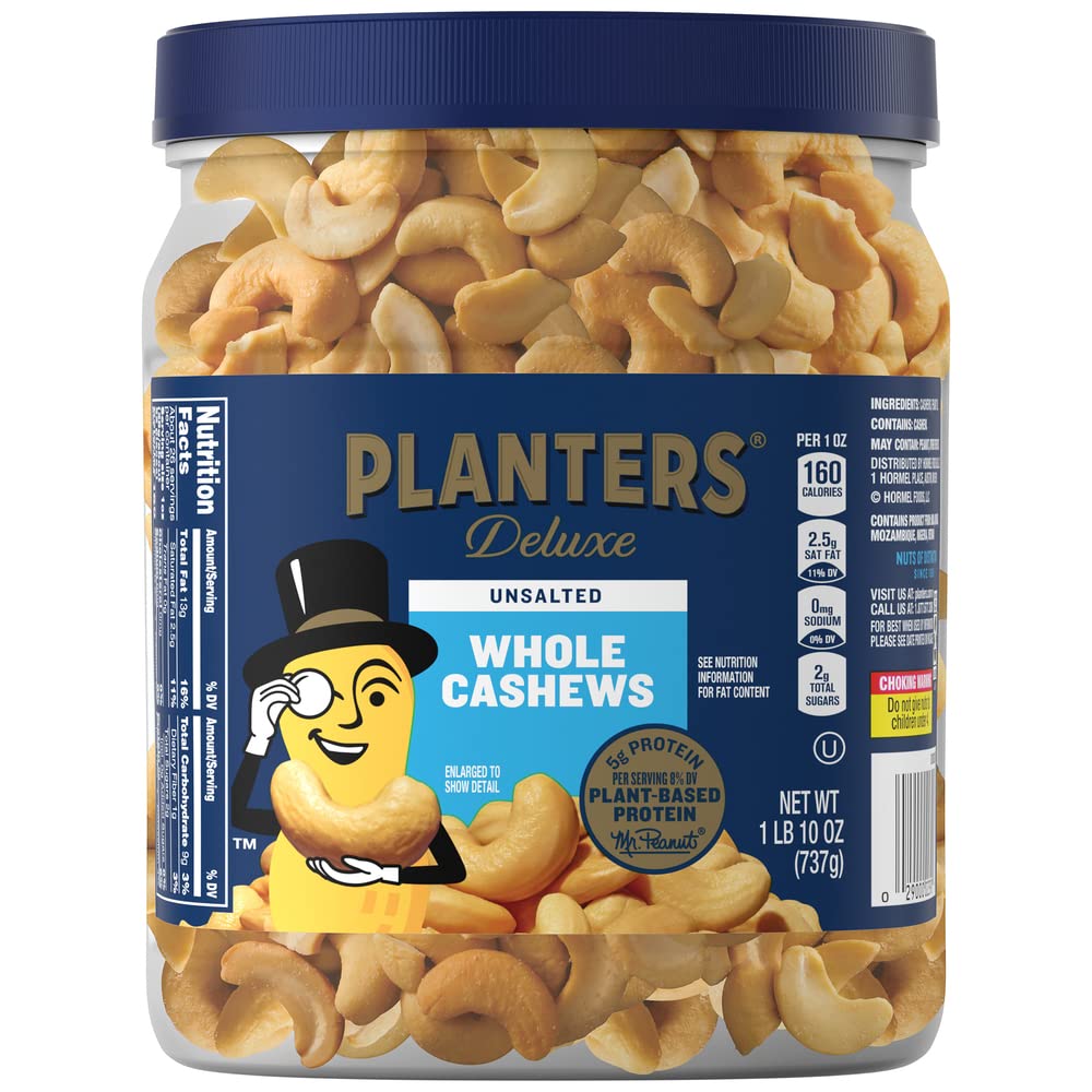 Planters Unsalted Cashews