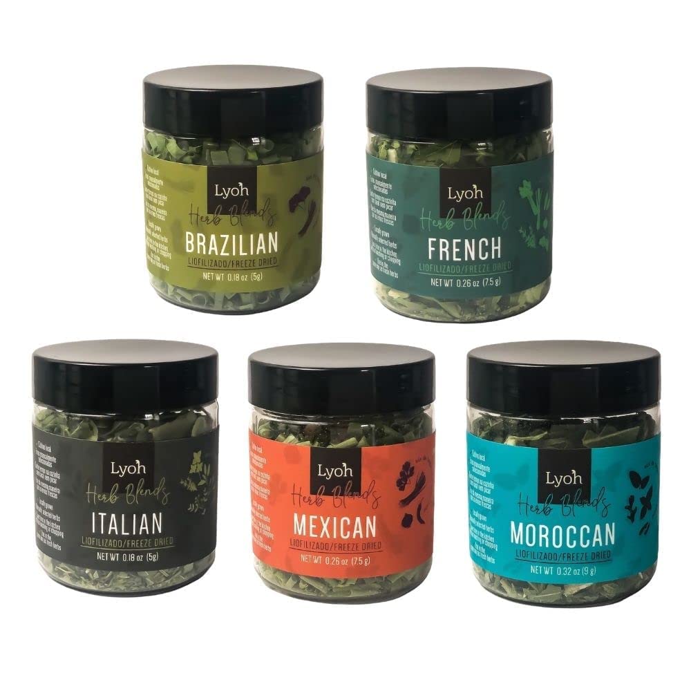 LYOH FREEZE DRIED HERB BLENDS | BRAZILIAN, FRENCH, ITALIAN, MEXICAN, MOROCCAN CUISINES | Herbs, Spices and Seasonings