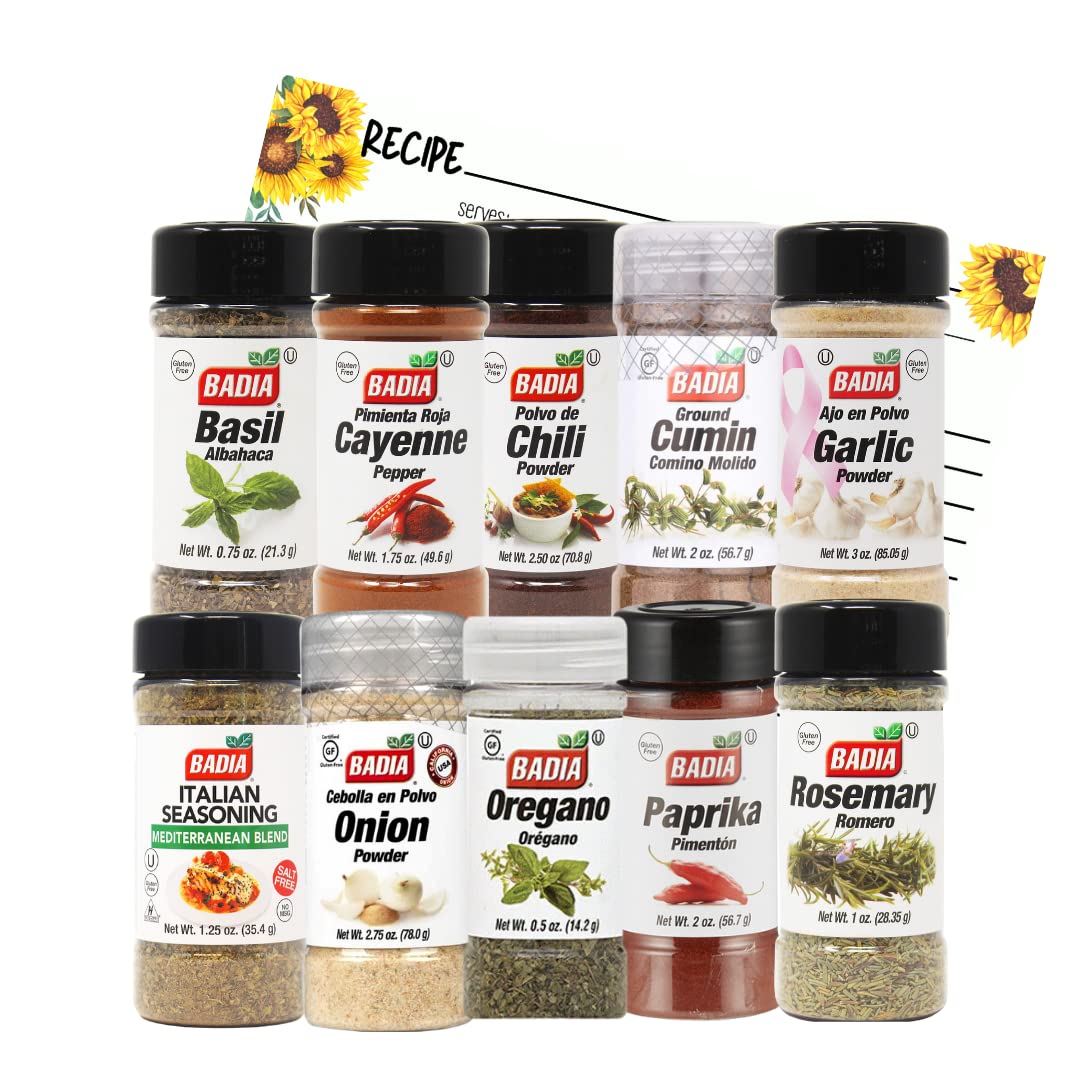 Badia Seasoning New Kitchen Starter 10 Piece Gift Set | Basil