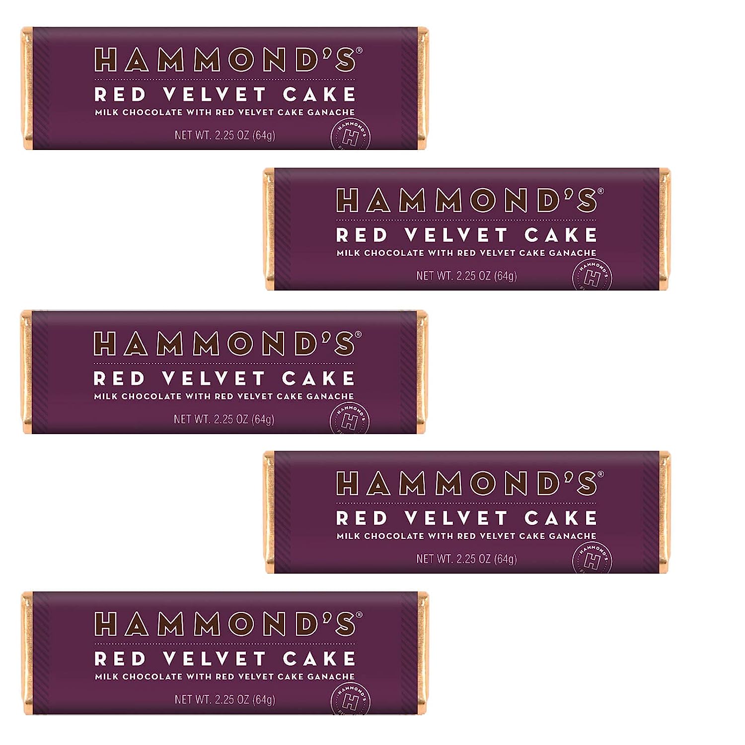 Hammond's Candies Gourmet Chocolate Candy Bars Red Velvet Cake | Sweet Milk Chocolate