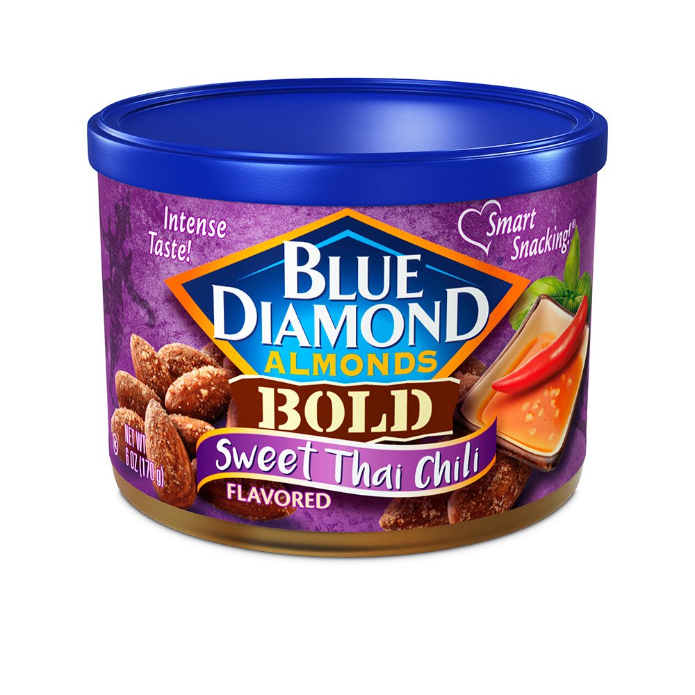 Blue Diamond Almonds Sweet Thai Chili Flavored Snack Nuts, 6 Ounce (Pack of 1)