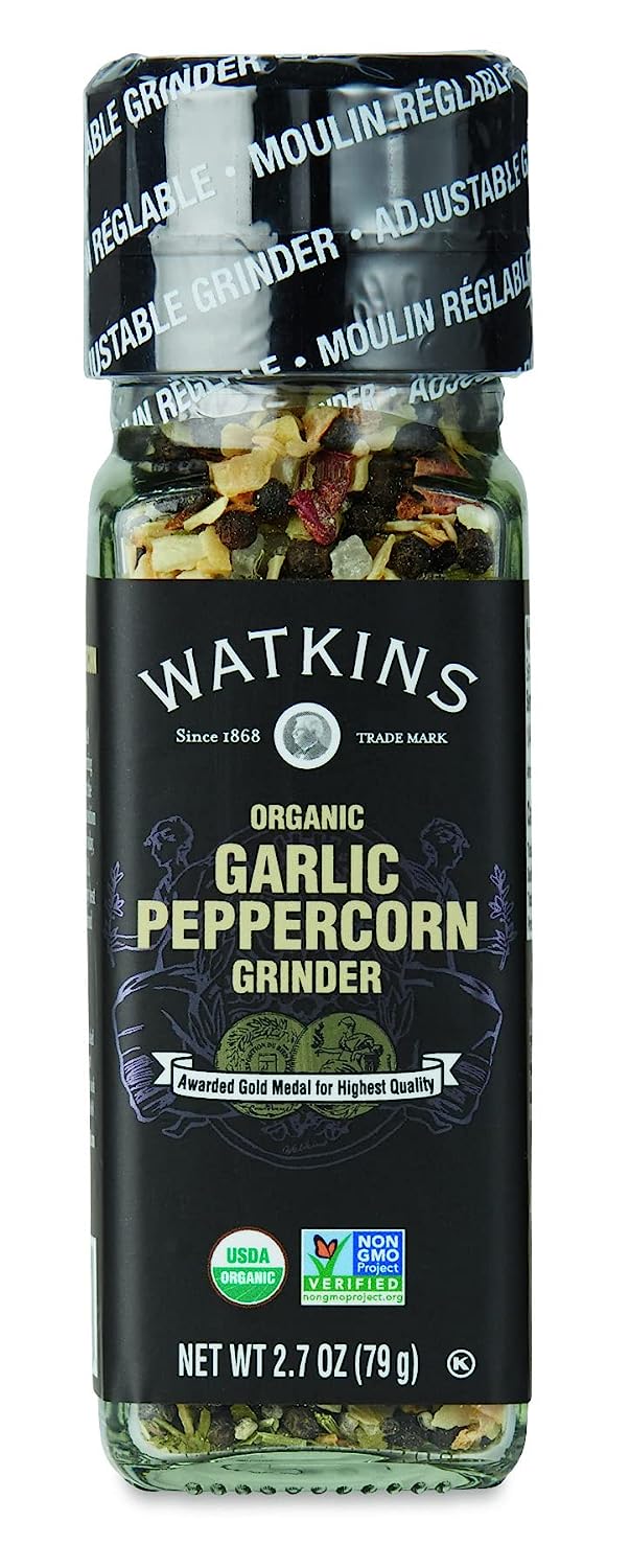 Watkins Organic Garlic Peppercorn Grinder