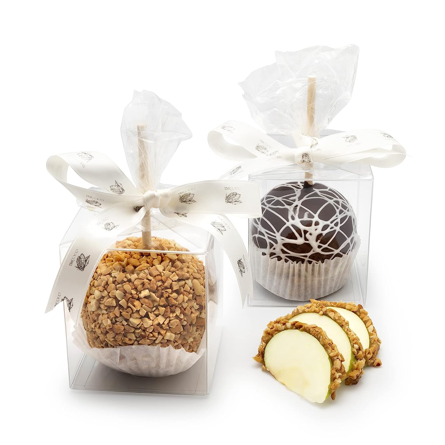 Dairy-Free Gourmet Caramel Apple Hand-Dipped in Home-Made Caramel and Coated in Rich Belgian Chocolate | Handcrafted Kosher & Dairy Free Chocolate Covered Caramel Apple