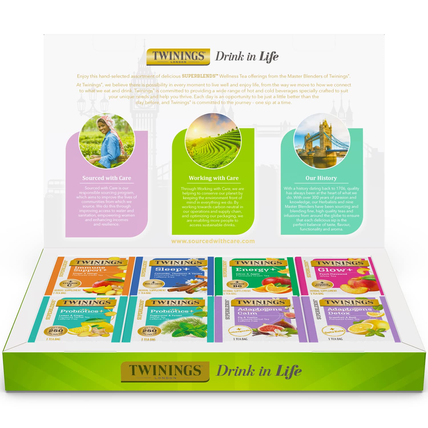 Twinings Tea Self Care Wellness Variety Gift Box Sampler