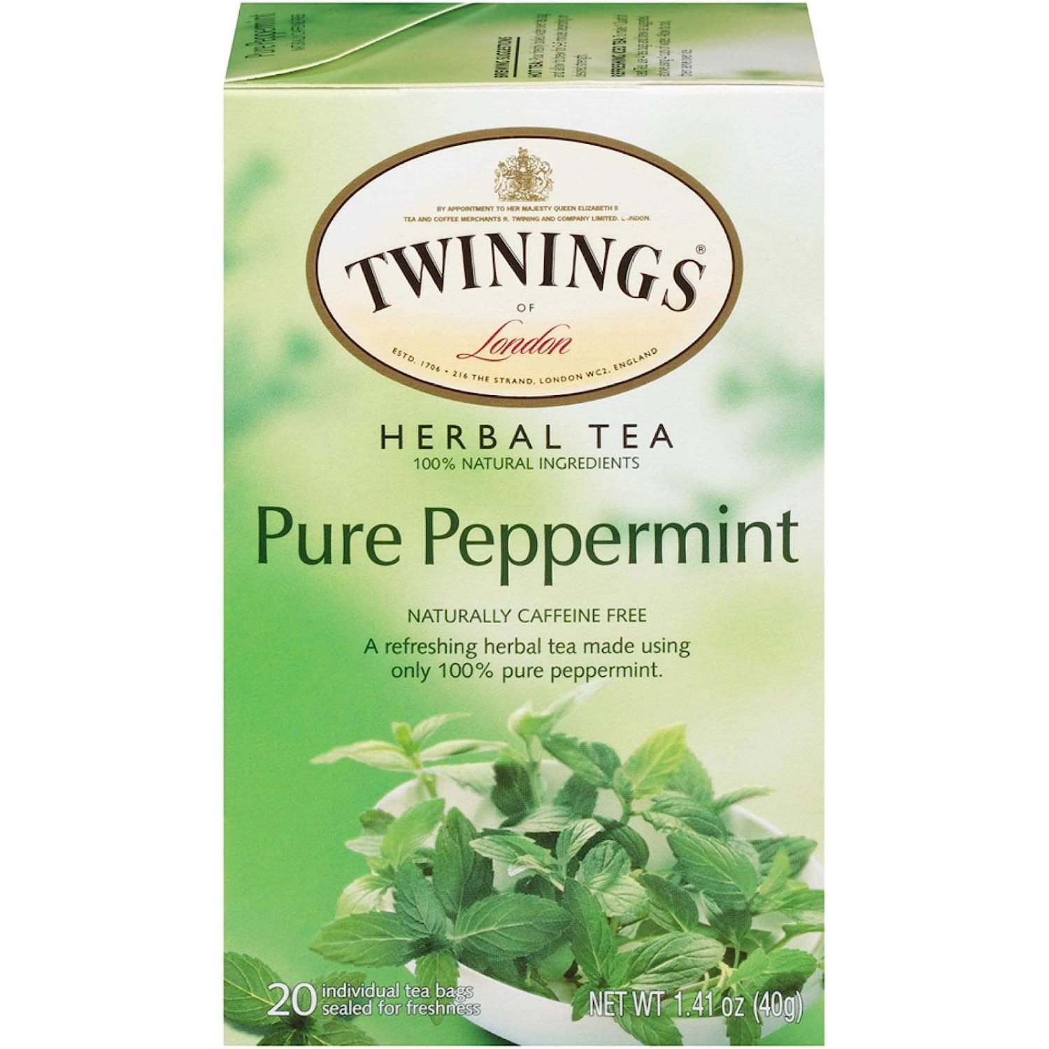 Twinings Pure Peppermint Individually Wrapped Tea Bags