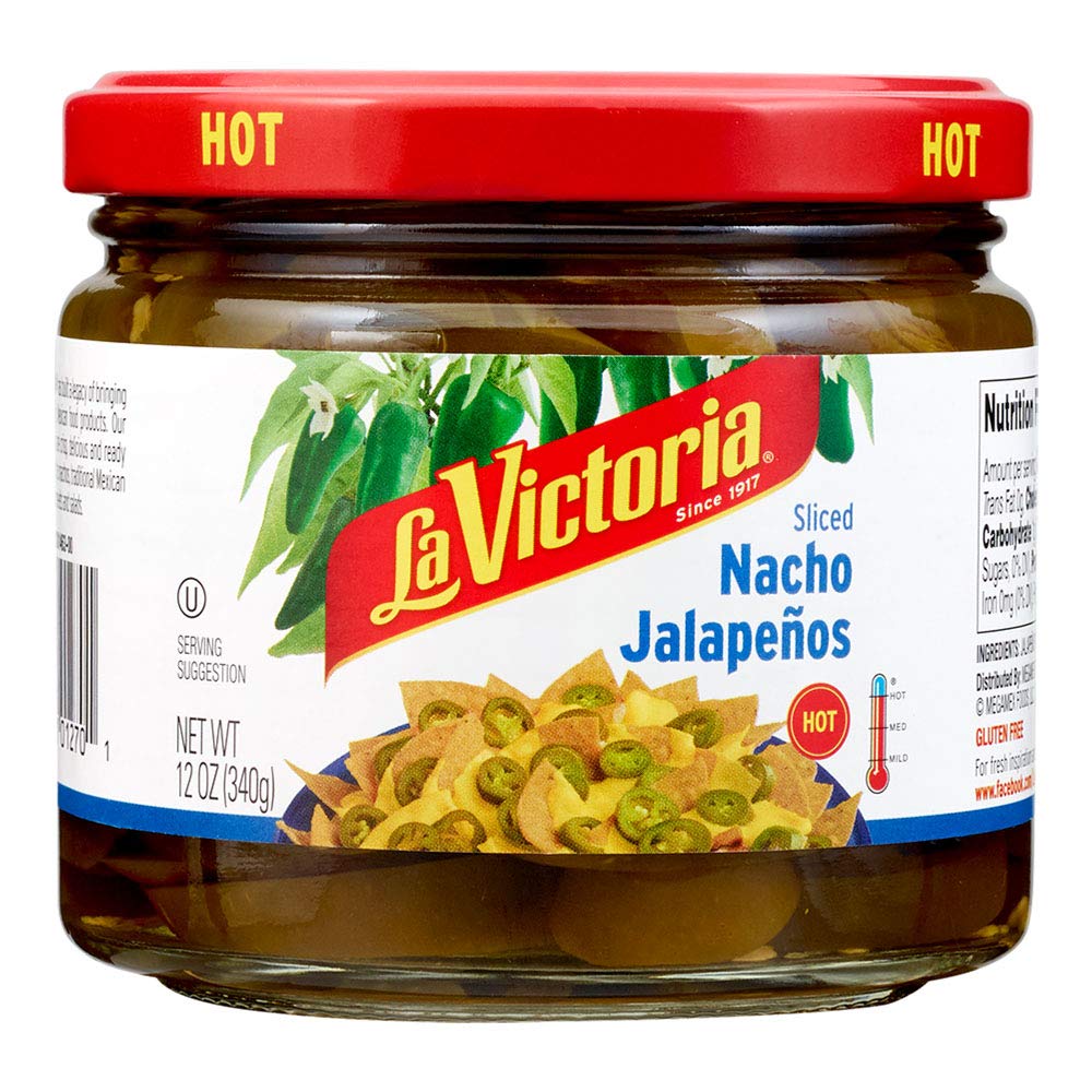 La Victoria Nacho Sliced JalapeÃ±os Hot, 12 Ounce (Pack of 12)