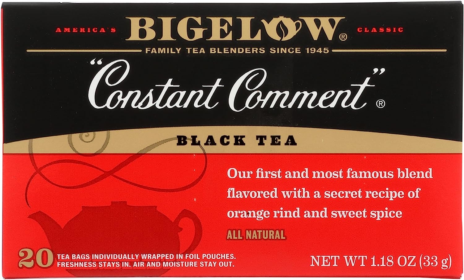 Bigelow Tea Constant Comment Black Tea, Caffeinated, 20 Count (Pack of 6), 120 Total Tea Bags