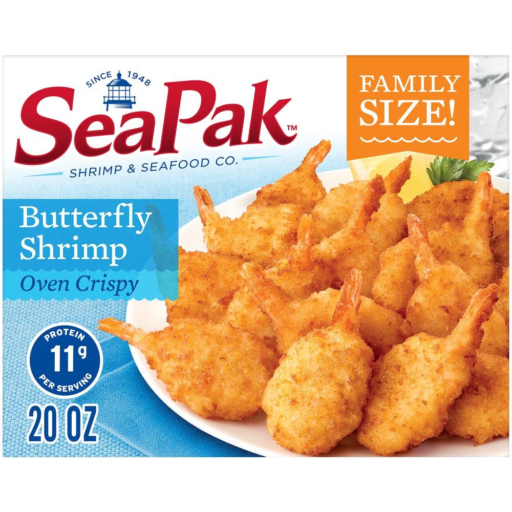 SeaPak Butterfly Shrimp, Oven Crispy Breading, Frozen, 20 oz