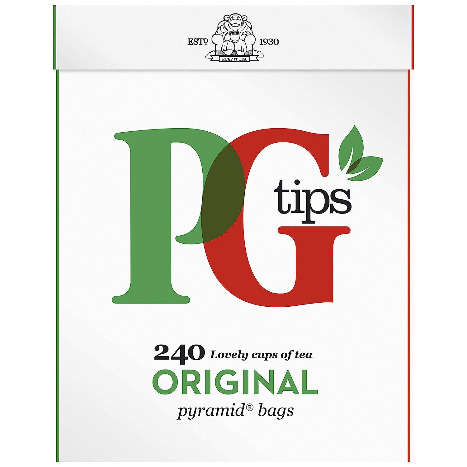 PG Tips Black Tea, Pyramid Tea Bags, 240-Count Box (Pack of 2)