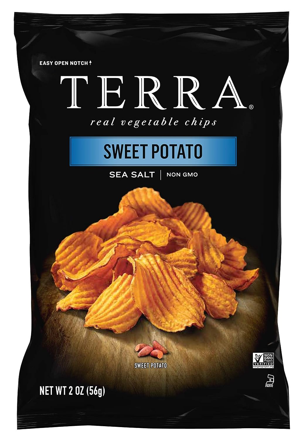 Terra Vegetable Chips, Sweet Potato with Sea Salt, 2 oz. (Pack of 8)