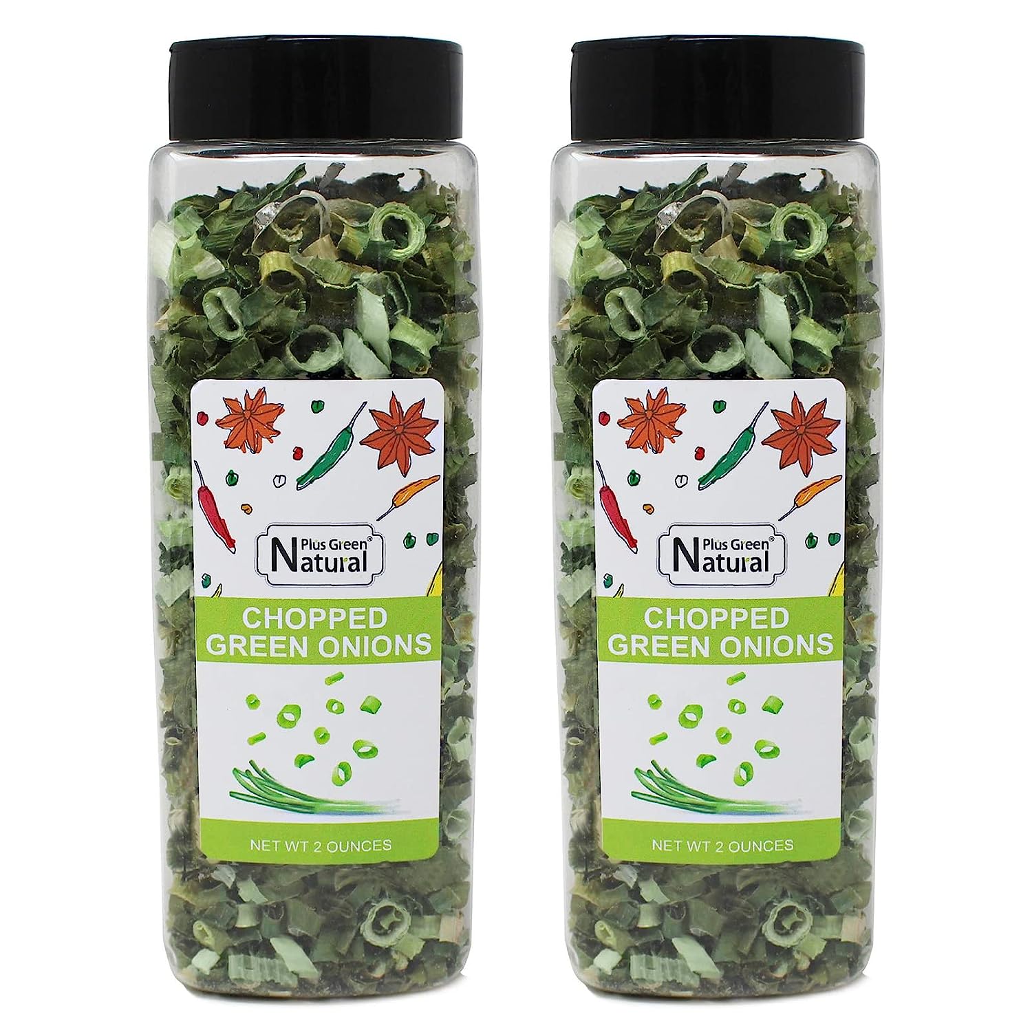 Freeze Dried Chopped Green Onions 4 Ounce, All Natural Non GMO Gluten Free Dry Green Onions