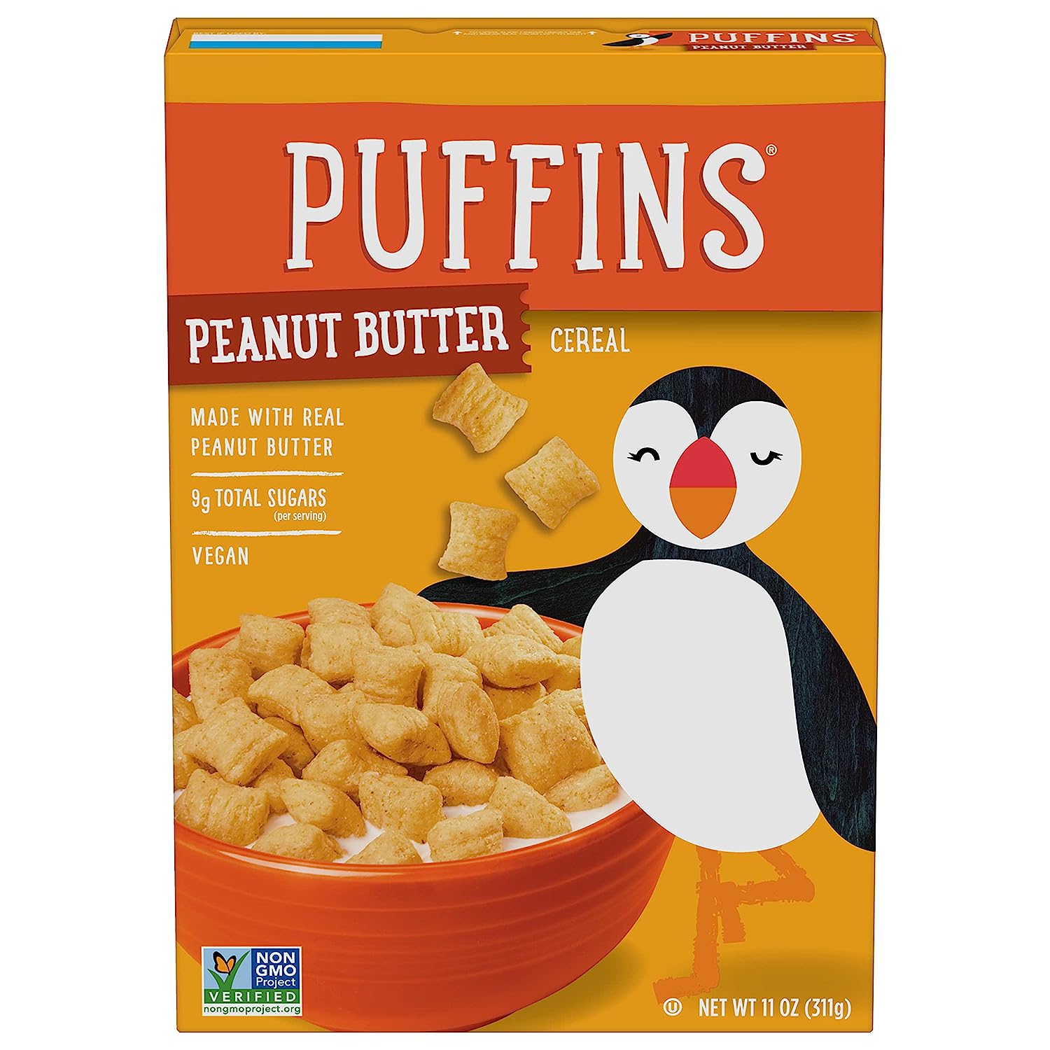 Barbara's Puffins, Non-Gmo Vegan Cereal, Peanut Butter, 11 Oz