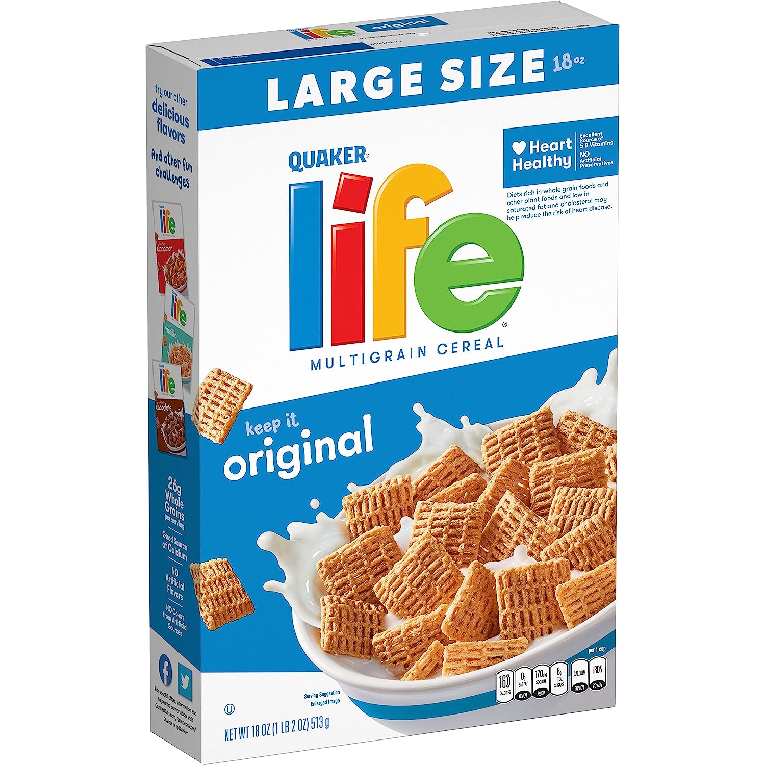 Quaker Life Original Cereal, 18oz