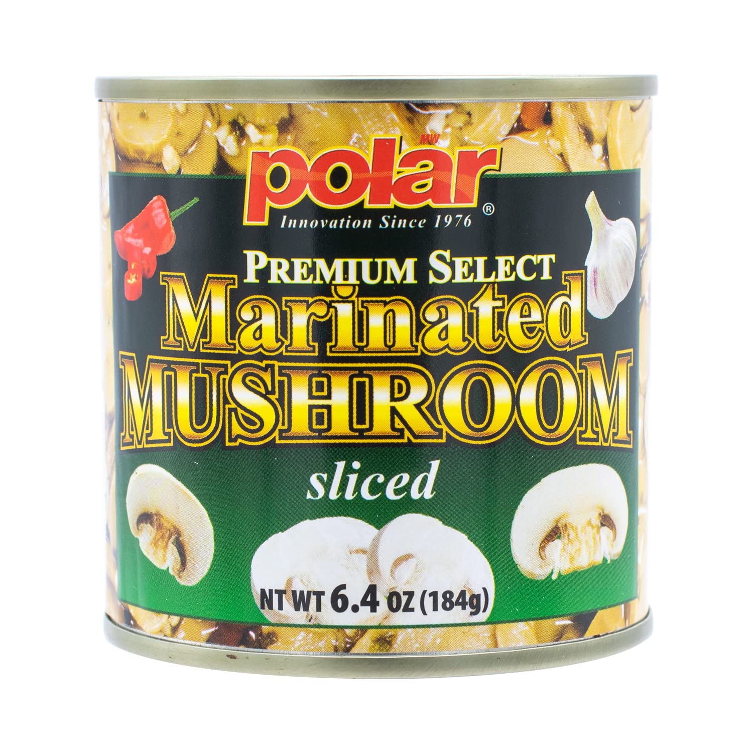 MW Polar Premium Select Sliced Marinated Mushrooms 6.4oz (Pack of 12)