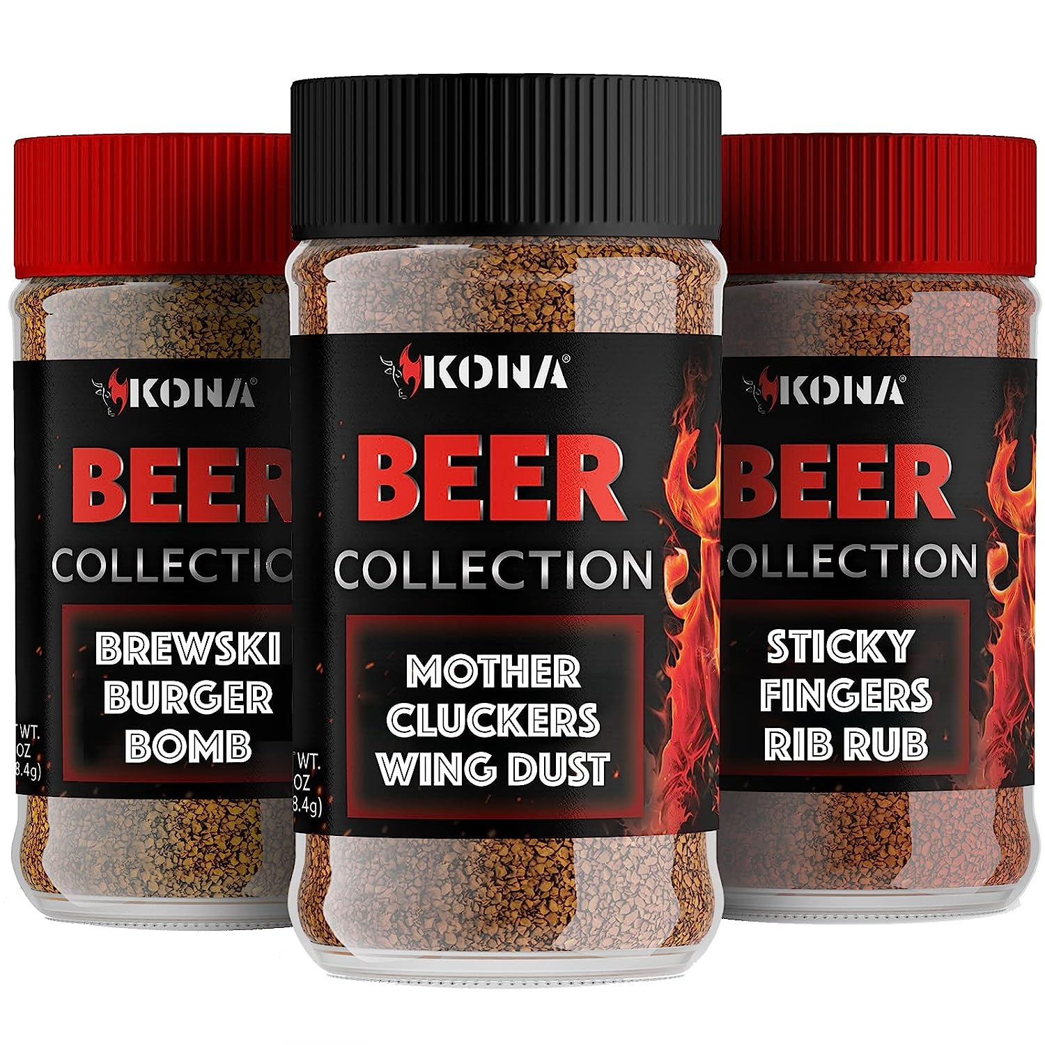 Kona Grilling Spices Gift Set For Men & Women - Beer Flavored Herb, Spice and Seasoning Collection For Wings, Burgers, Ribs - Popular Gift For Cool Moms & Dads In 2023