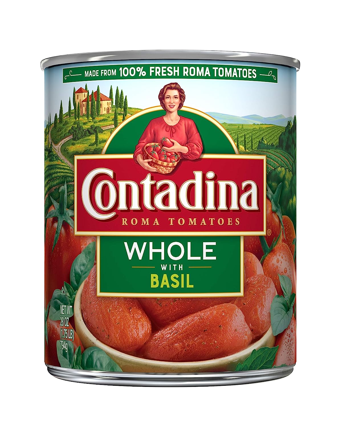 Contadina Whole Roma Tomatoes, 28 Ounce (Pack of 6)