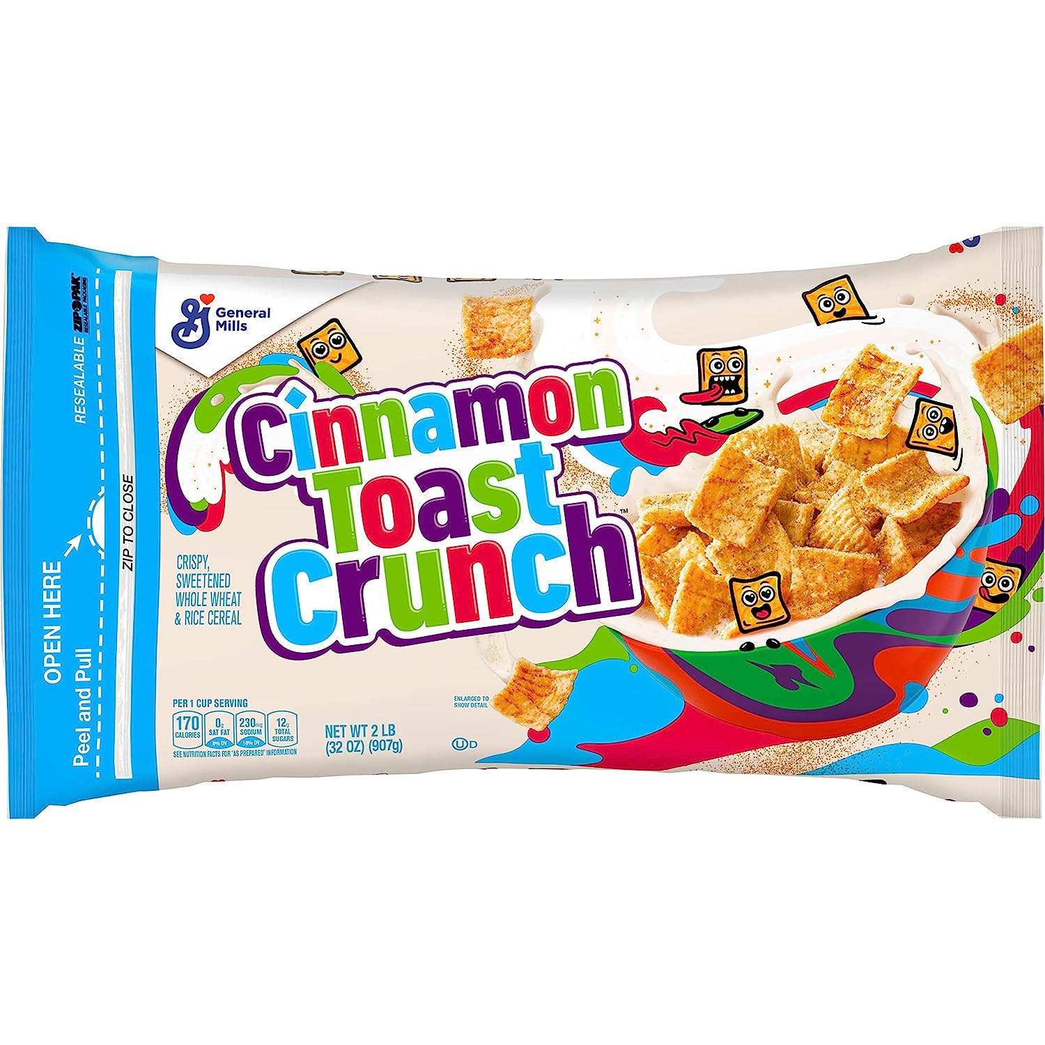 Original Cinnamon Toast Crunch Breakfast Cereal, 32 OZ Cereal Bag