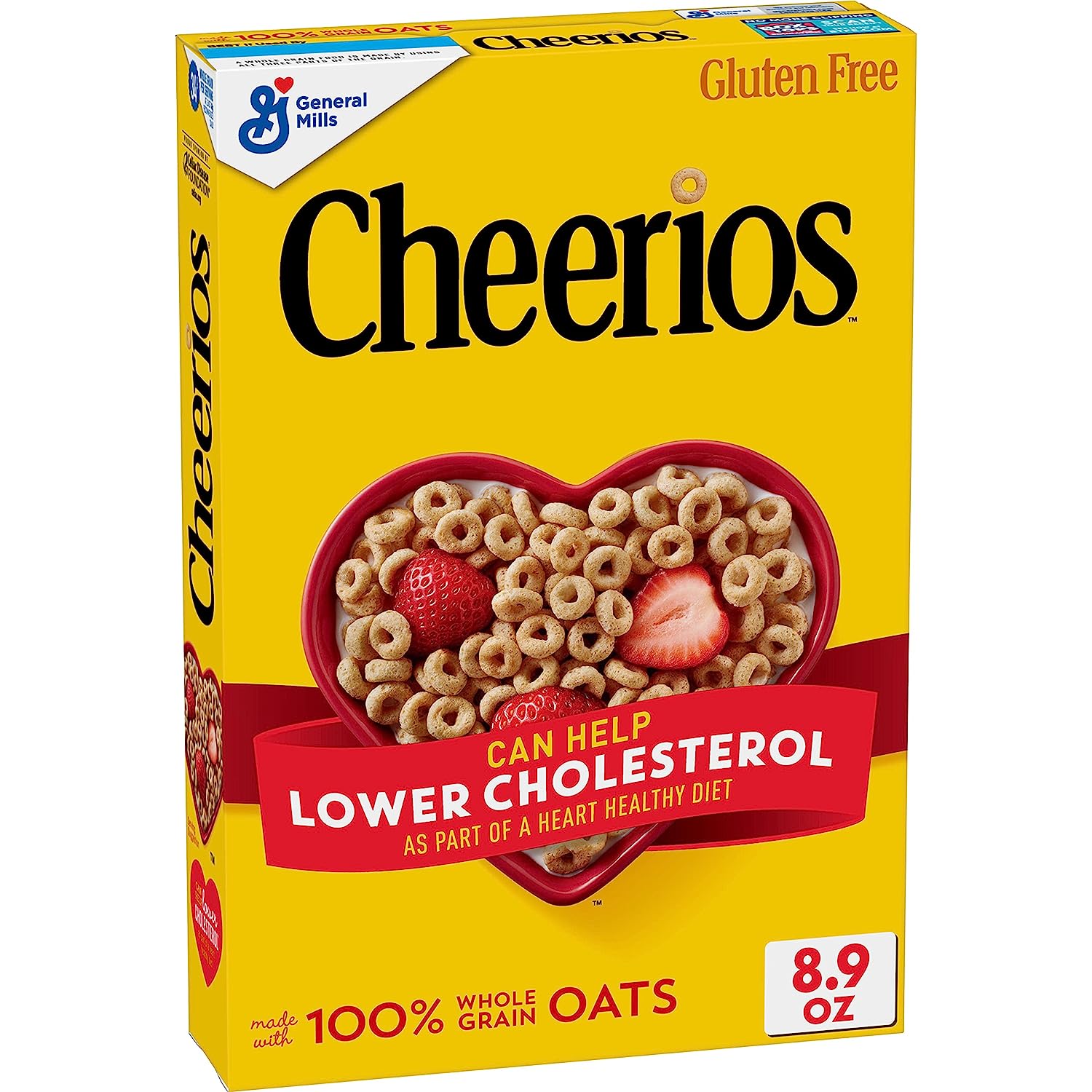 Cheerios Heart Healthy Cereal, Gluten Free Cereal with Whole Grain Oats, 8.9 OZ