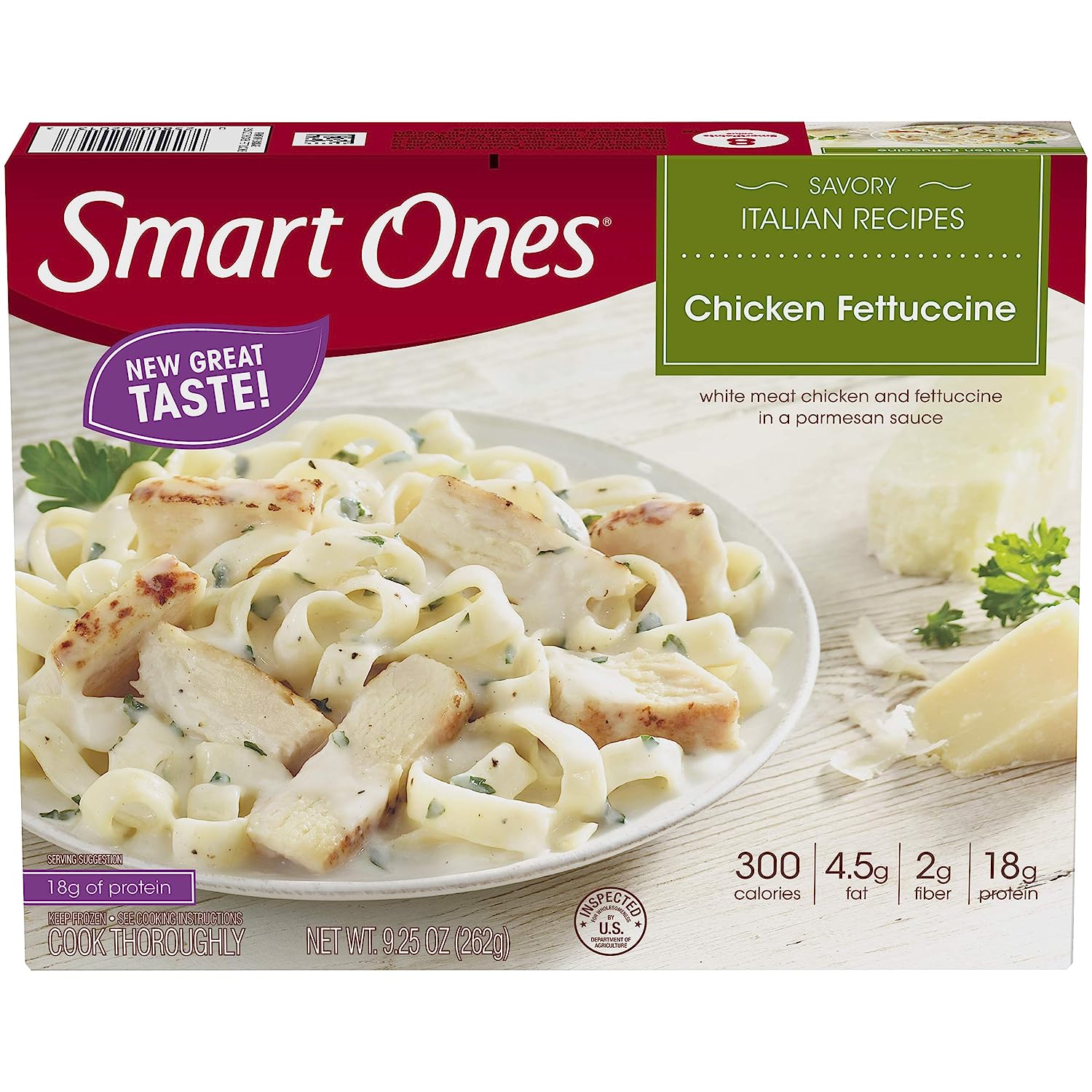 Smart Ones Chicken Fettuccine with Parmesan Sauce Frozen Meal (9.25 oz Box)