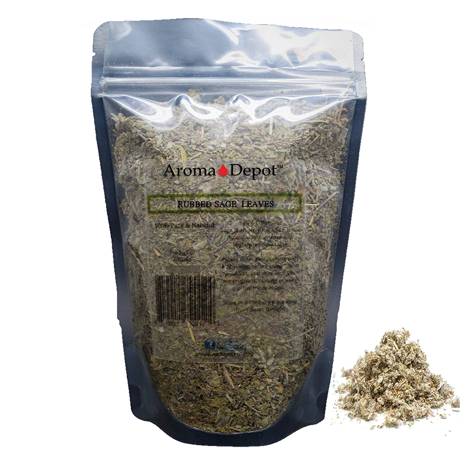 100% Natural Ground and Whole Sage Leaf Herb