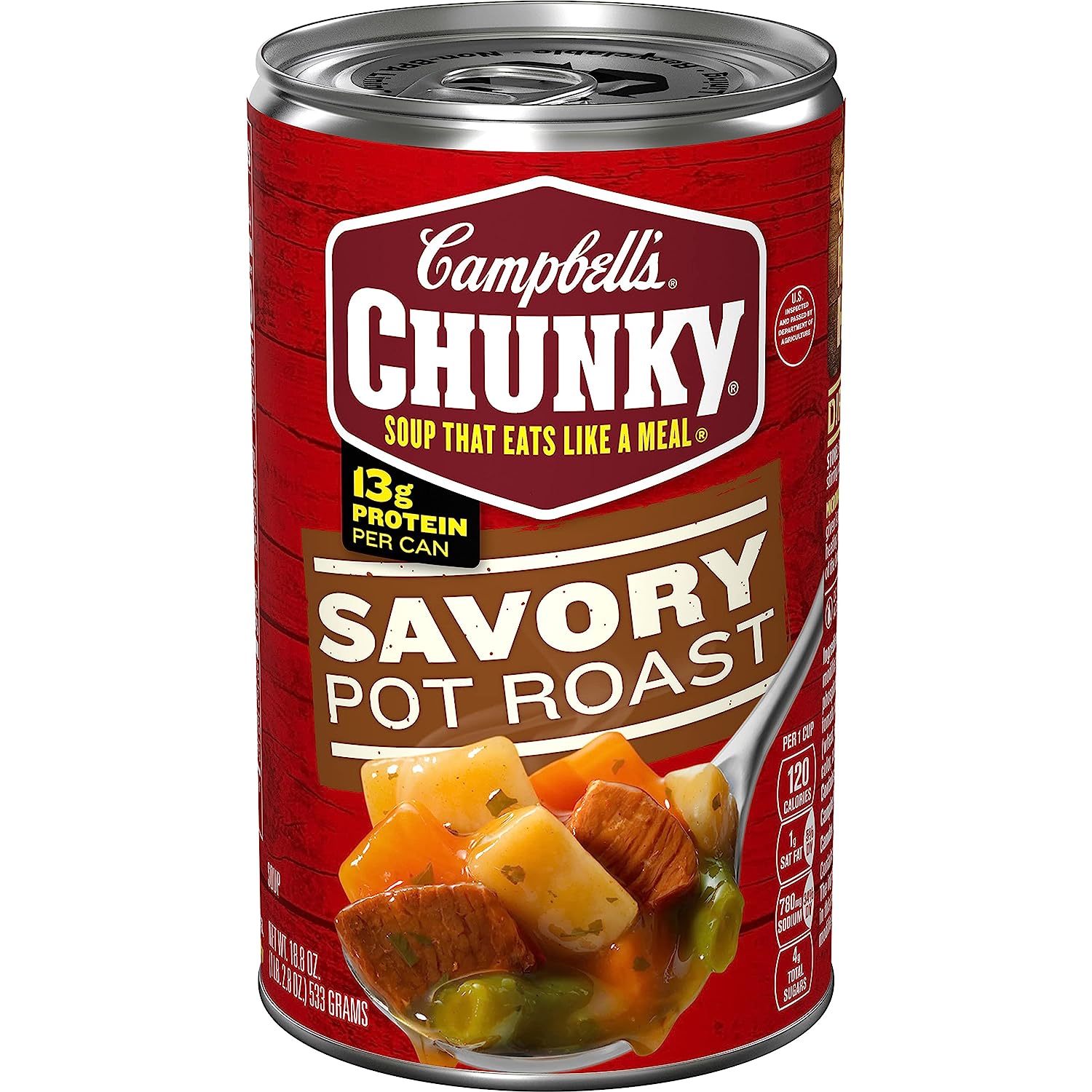 Campbellâ€™s Chunky Soup, Savory Pot Roast Soup, 18.8 Oz Can