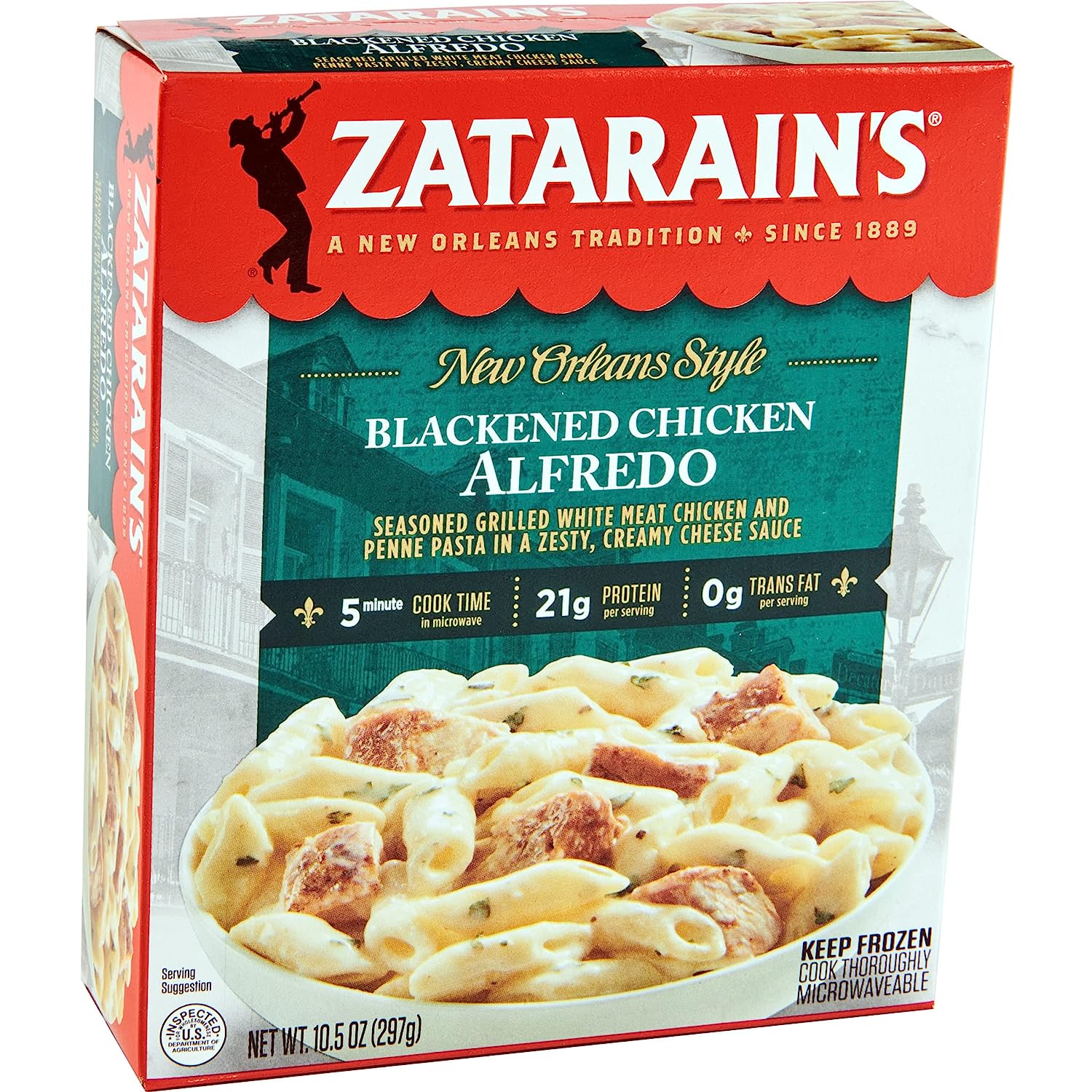 Zatarain's Blackened Chicken Alfredo (Frozen Meal), 10.5 oz