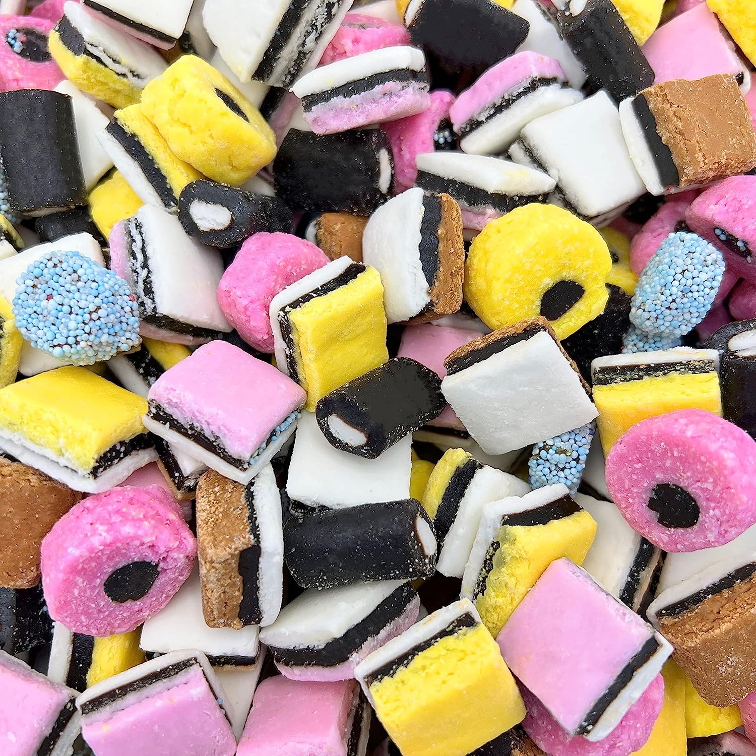 LaetaFood Gustaf's English Licorice Allsorts Gourmet Candy, Assorted Flavors (2 Pound Bag)