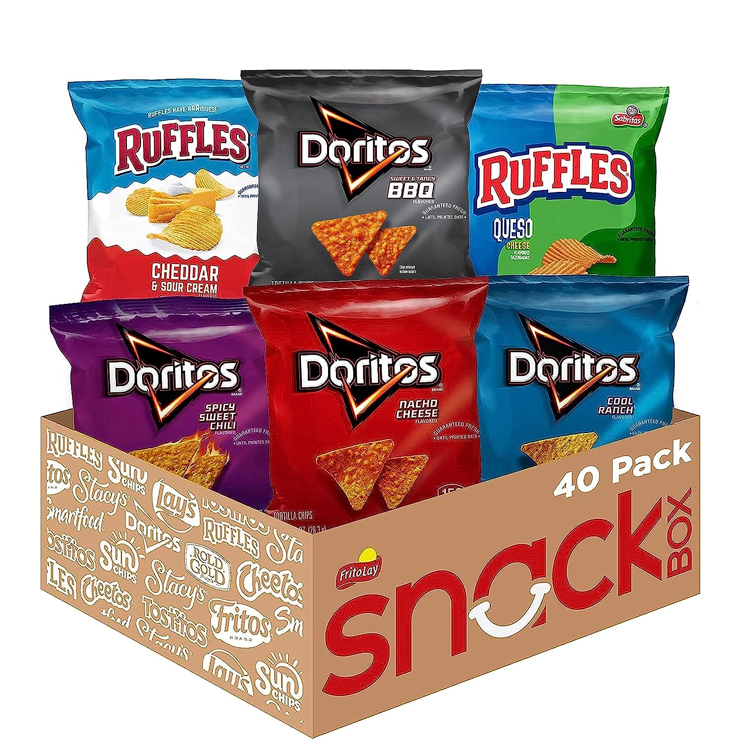 Frito-Lay Ruffles & Doritos Bold Mix Variety Pack, 40 Packâ€‹