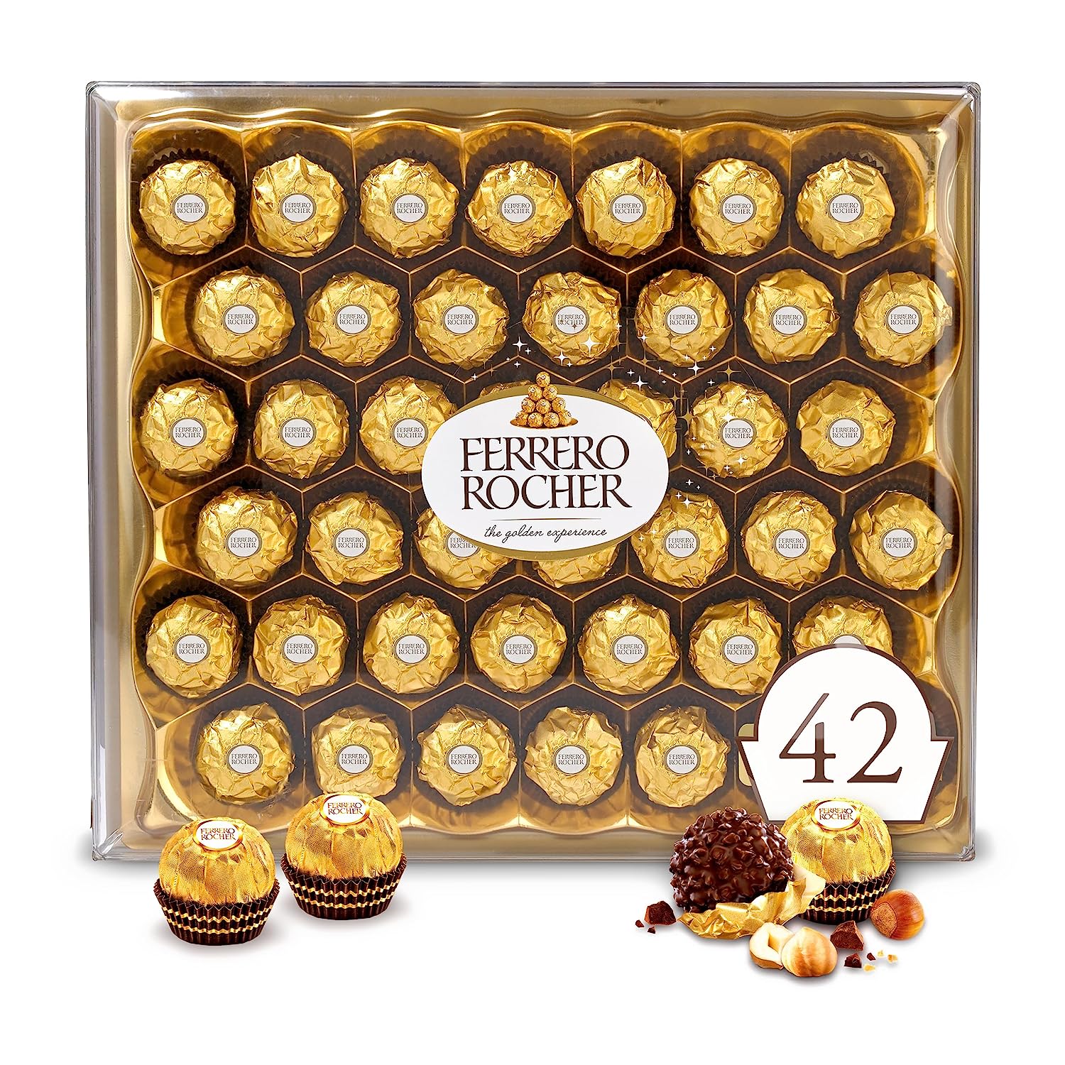 Ferrero Rocher Premium Gourmet Milk Chocolate Hazelnut