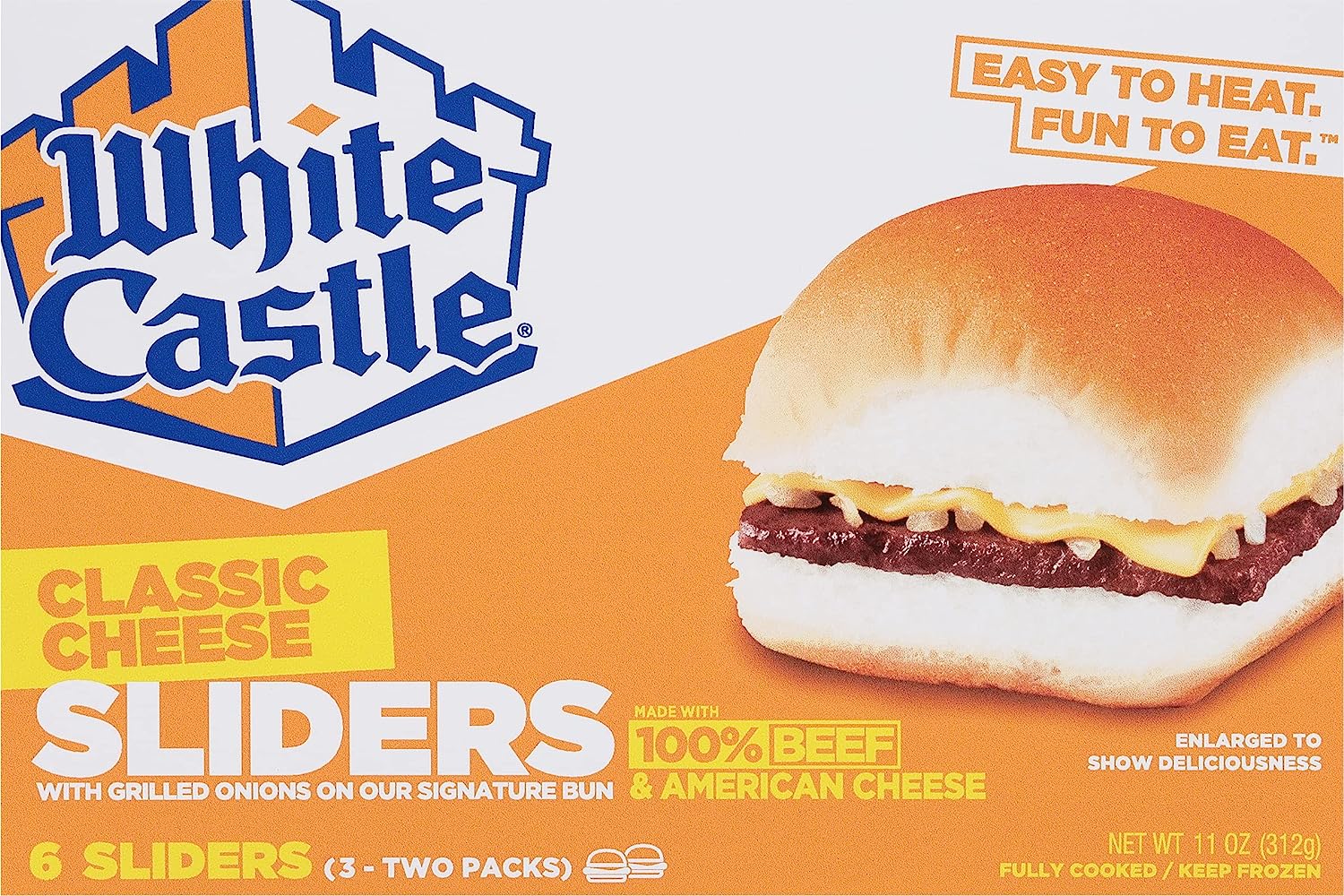 White Castle, Beef Cheeseburger Sandwich, 11oz.