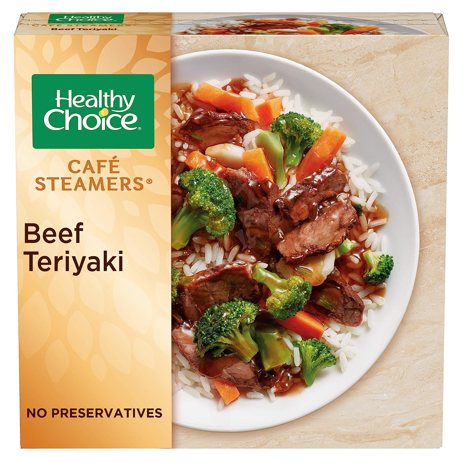 Healthy Choice Cafe Steamers Beef Teriyaki, Frozen Meal, 9.5 oz