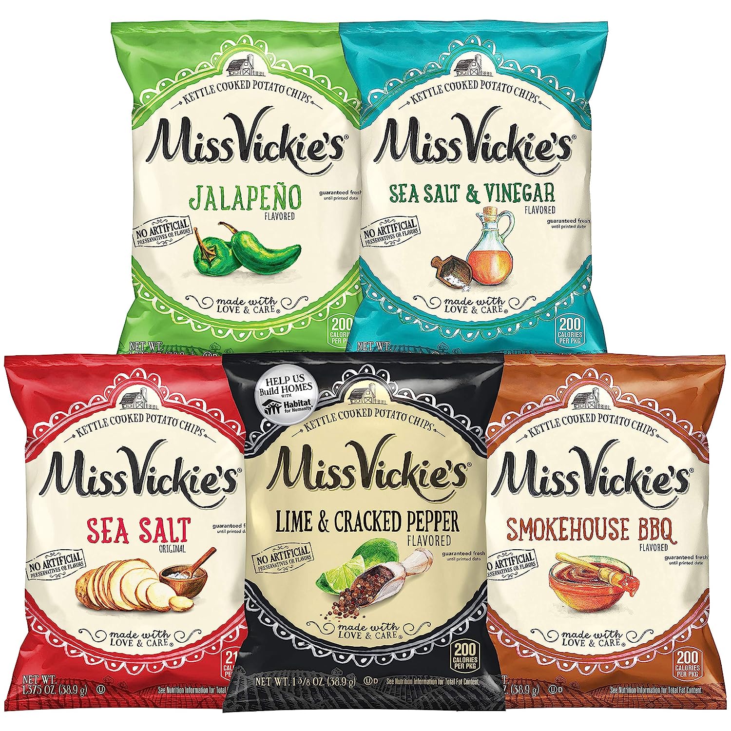 Miss Vickie's Kettle Cooked Potato Chip Variety Pack 