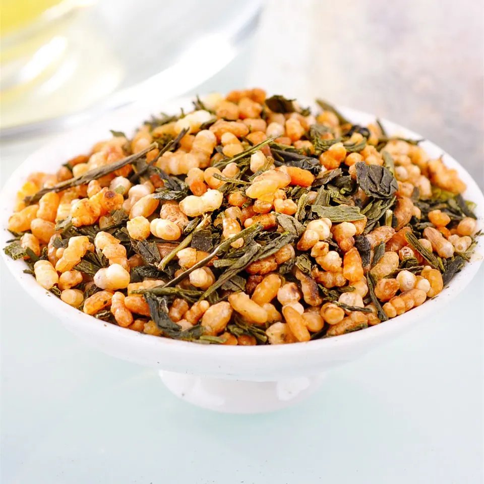 Japanese Genmaicha Green Tea With Roasted Brown Rice Loose Leaf