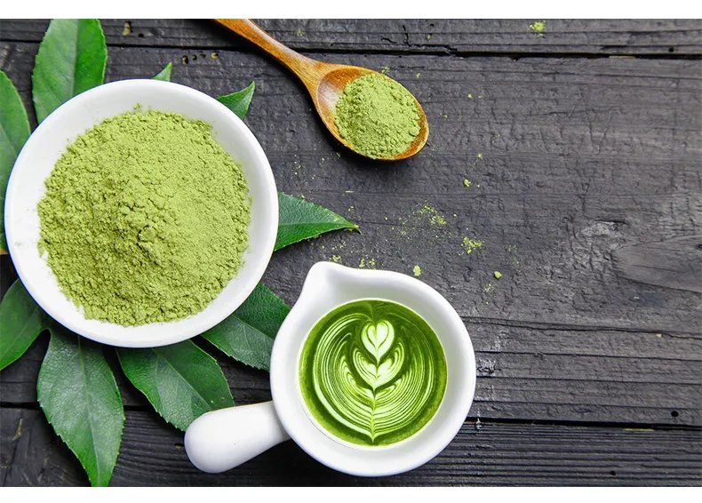 Matcha Latte Green Tea Powder with Mushroom Extract